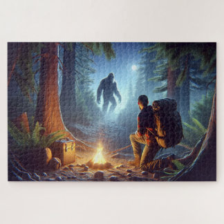 Puzzle Bigfoot Campfire Encounter, Bigfoot in the shadows