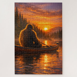 Puzzle Bigfoot Canoe sunset reverie