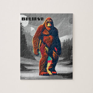 Puzzle Bigfoot Croyant Colorful Sasquatch Motivation