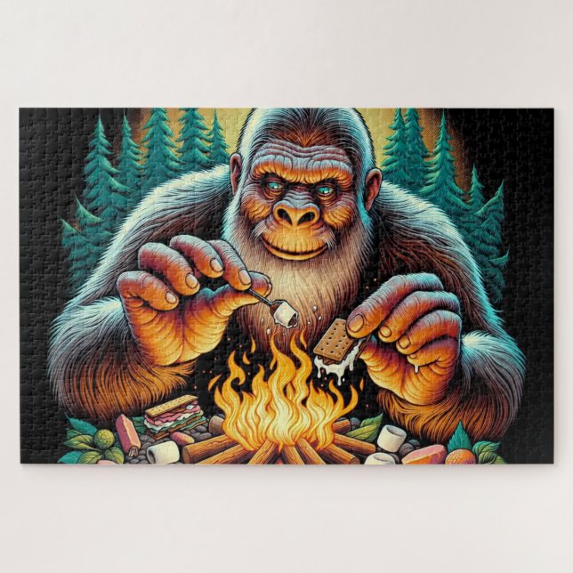 Puzzle Bigfoot et les S'mores du feu de camp, Feu de camp (Horizontal)