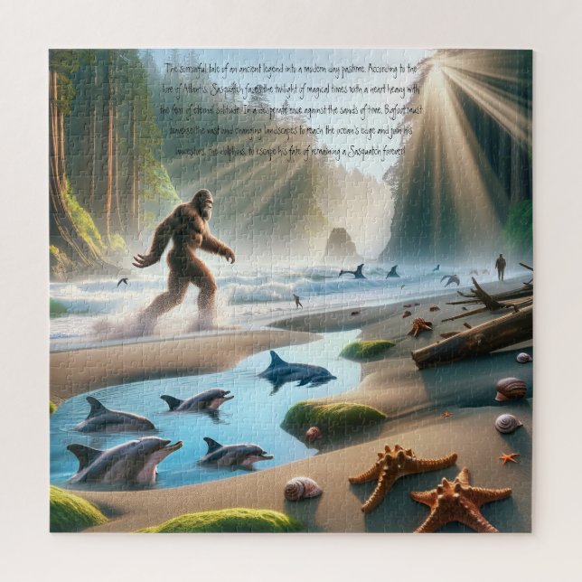 Puzzle Bigfoot & la marelle de dauphins des légendes perd (Vertical)