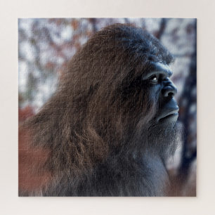 PUZZLE BIGFOOT SASQUATCH PORTRAIT IN PROFILE AT DUSK