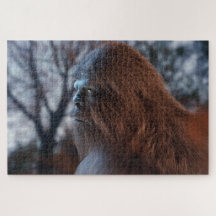 BIGFOOT SASQUATCH PORTRAIT IN PROFILE AT DUSK V