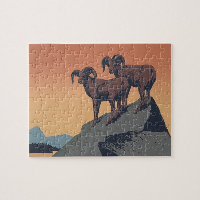 Puzzle Bighorn Sheep American West Wildlife (Horizontal)