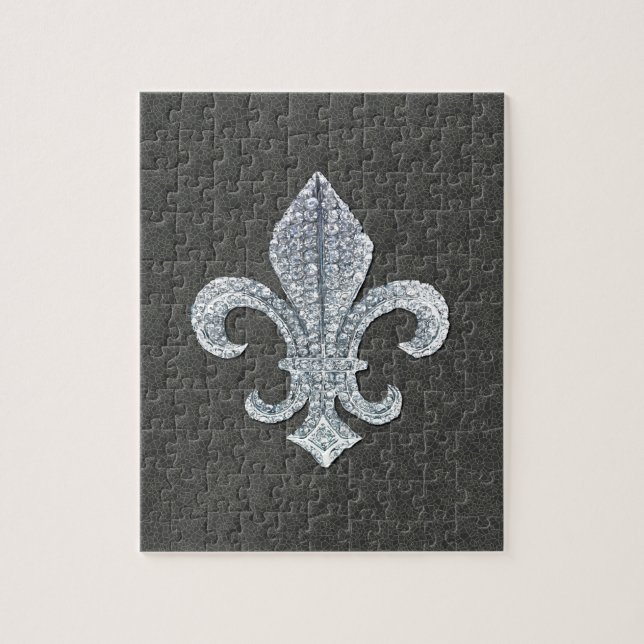 Puzzle Bijou en pierre de Fleur De Lis Flor la (Vertical)