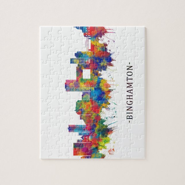 Puzzle Binghamton New York Skyline (Vertical)