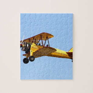 Puzzle Biplane jaune