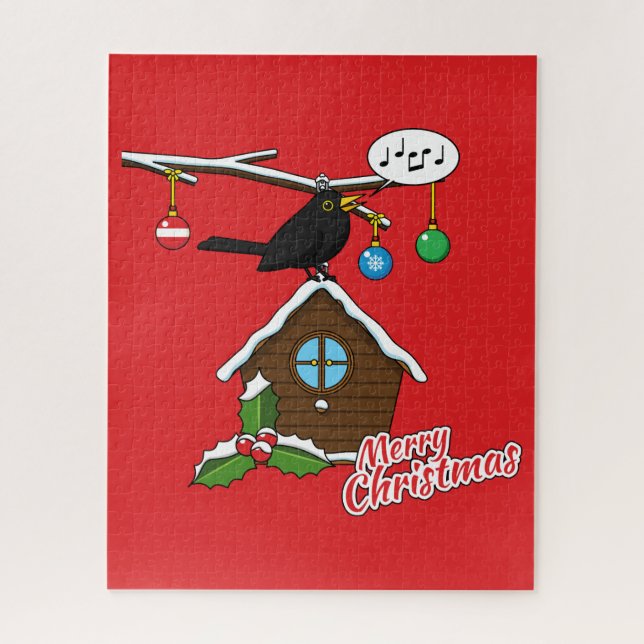 Puzzle Bird House Joyeux Noël (Vertical)
