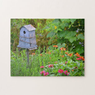 Puzzle Birdhouse Dans Le Jardin