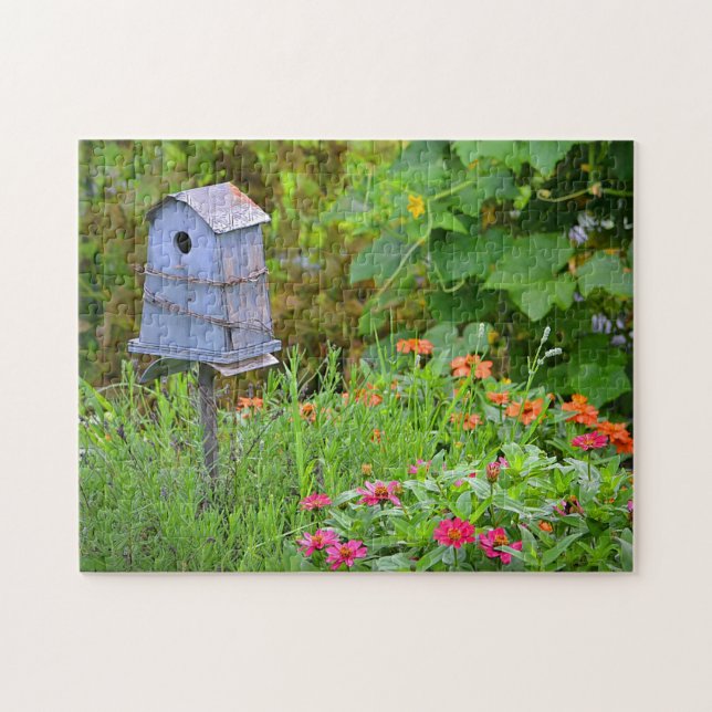 Puzzle Birdhouse Dans Le Jardin (Horizontal)