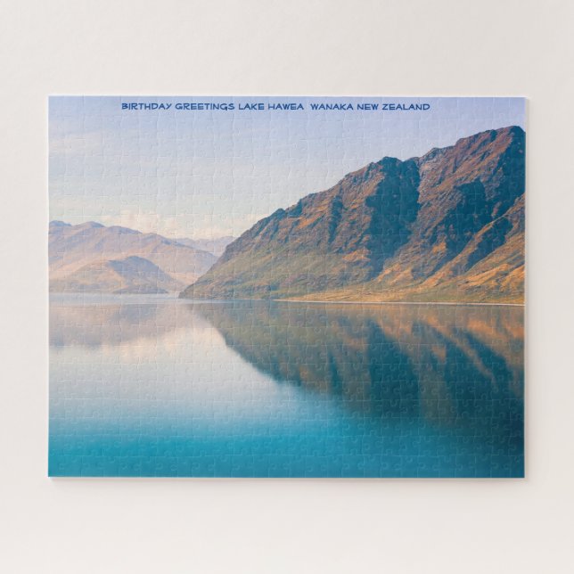 Puzzle Birthday Greetings Lake Hawea  Wanaka (Horizontal)