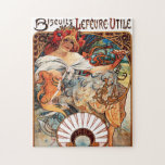 Puzzle Biscuit, Mucha<br><div class="desc">Alphonse Mucha (24 juillet 1860 - 14 juillet 1939) était peintre, illustrateur et graphiste tchèque, vivant à Paris pendant la période Art Nouveau, surtout connu pour ses affiches théâtrales nettement stylisées et décoratives, notamment celles de Sarah Bernhardt. Il a produit des illustrations, des publicités, des panneaux décoratifs et des dessins,...</div>