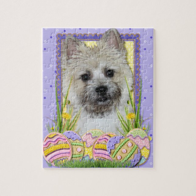 Puzzle Biscuits d'oeuf de pâques - cairn Terrier (Vertical)