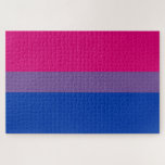 Puzzle Bisexual pride<br><div class="desc">The Bisexual pride flag was designed in order to give the bisexual community own protection to the gay pride flag of the larger LGBT community and increase the visibility of bisexuals, both among society as a whole and within the LGBT community. The deep pink or rose stripe at the top...</div>