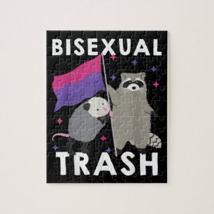 Puzzle Bisexual Trash Gay Pride Rainbow LGBT Raccoon
