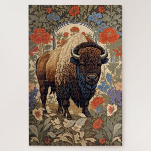 Puzzle Bison élégant William Morris inspiré