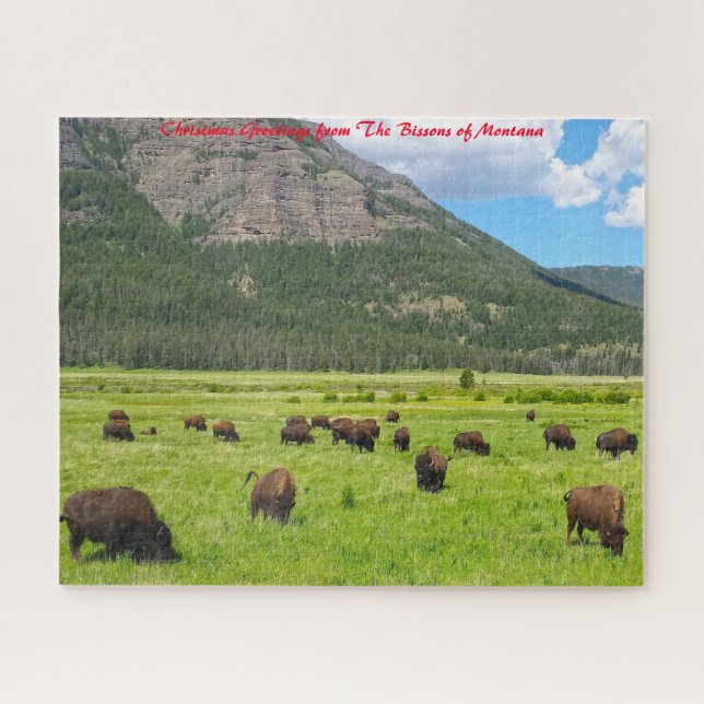 Puzzle Bisson Montana.voeux de Noël (Horizontal)