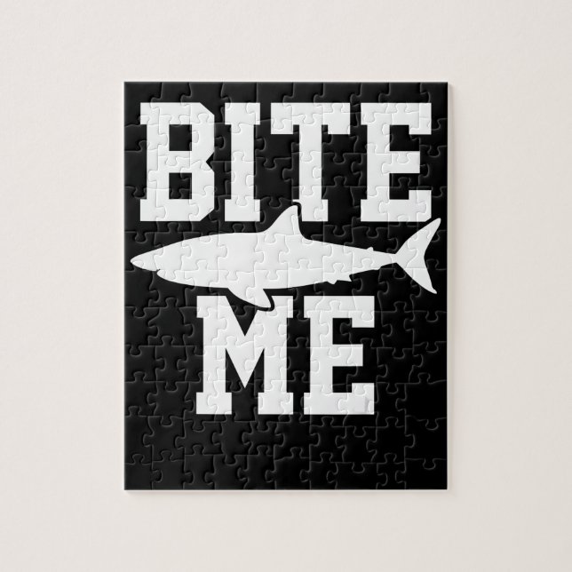 Puzzle Bite Me - Cadeau de biologie marine de requin - Oc (Vertical)