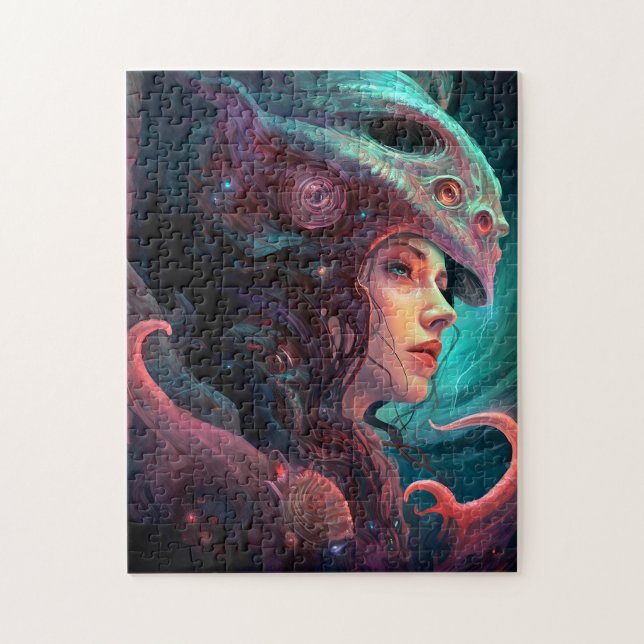 Puzzle Bizarre surréaliste Alien Art femme (Vertical)