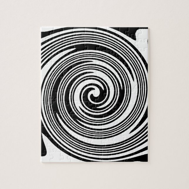 Puzzle Black and white swirling pattern (Vertical)
