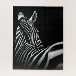 Puzzle black and white zebra