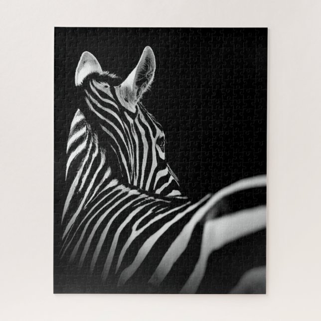 Puzzle black and white zebra (Vertical)
