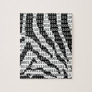Puzzle Black and White Zebra Binary Code