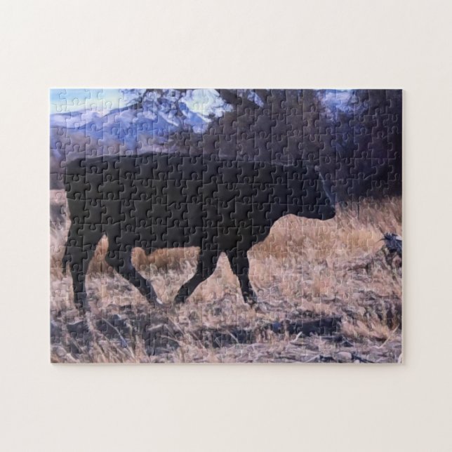 Puzzle Black Angus Steer (Horizontal)