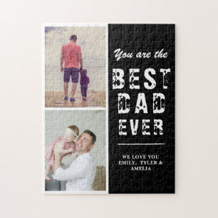 Puzzle Black Best Papa Ever Famille 2 Photo