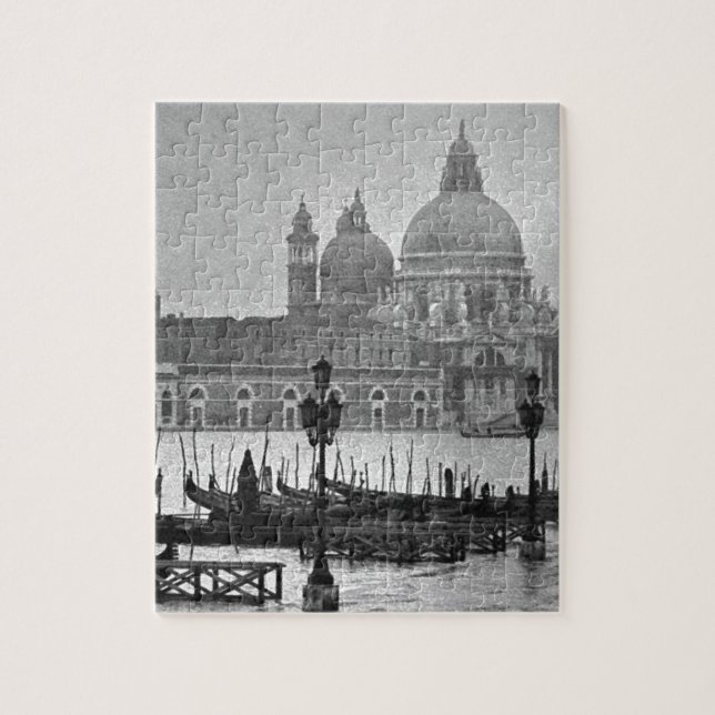 Puzzle Black Blanc Grand Canal Venise Italie Voyage (Vertical)