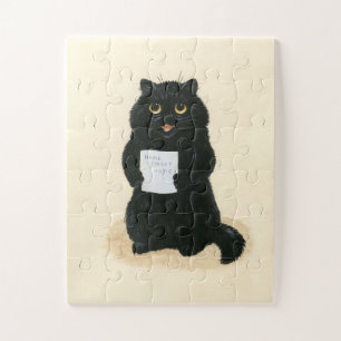 Puzzle Black Cat Home Sweet Home Rescue Shelter Cute