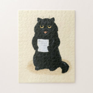Puzzle Black Cat Home Sweet Home Rescue Shelter Vintage