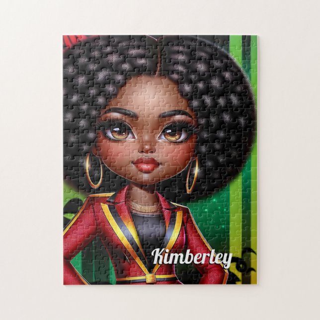 Puzzle Black girl afro-américaine (Vertical)