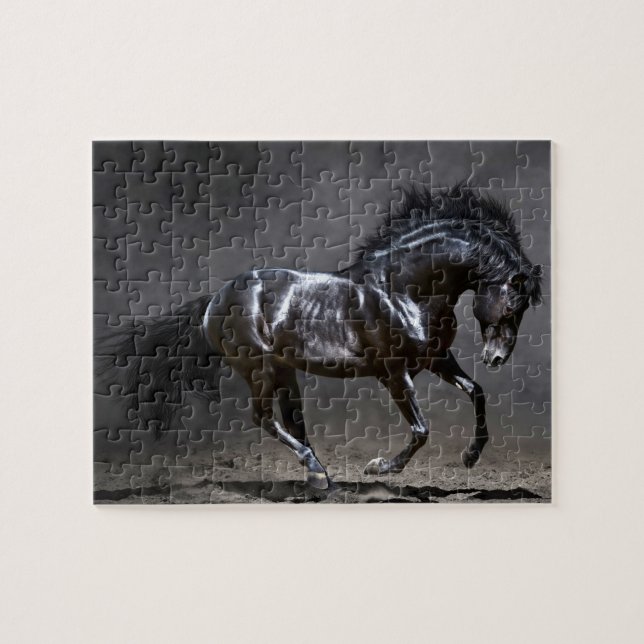 Puzzle Black Horse Game (Horizontal)