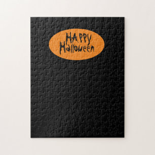 Puzzle Black Orange Happy Halloween frustrant