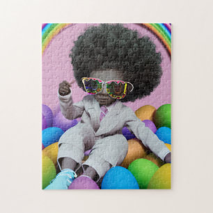 Puzzle Black Prince Melanin Boys Easter Egg Hunt Rainbow