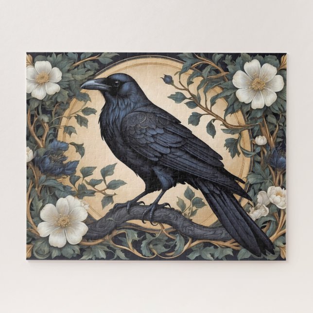 Puzzle Black Raven William Morris inspiré (Horizontal)