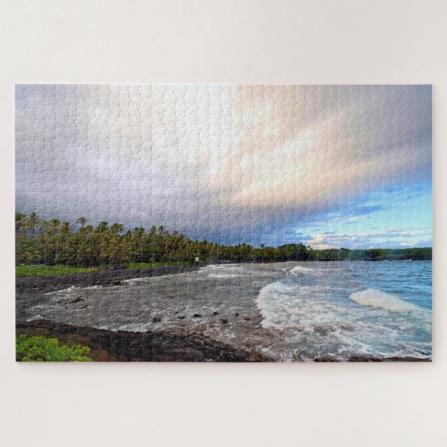 Puzzle Black Sand Beach - Big Island Hawaii - 20x30 pouce (Horizontal)