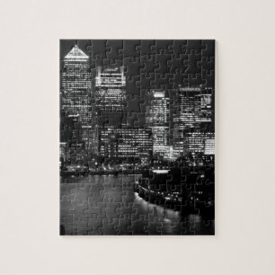 Puzzle Black White London City Night UK Travel