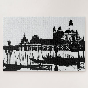 Puzzle Black White Pop Art Grand Canal Venise Voyage