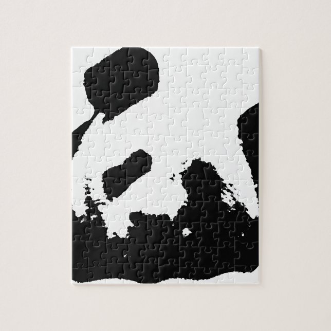 Puzzle Black White Pop Art Panda (Vertical)