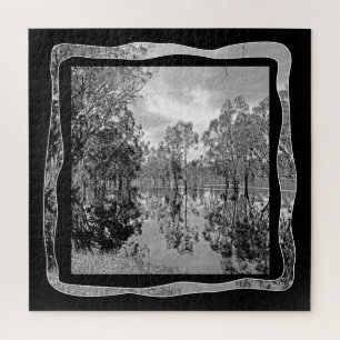 Puzzle Black White River Murray réflexions photographique