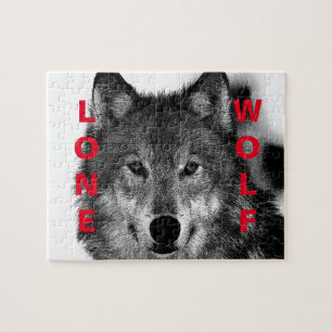 Puzzle Black & White Wolf Eye Artwork