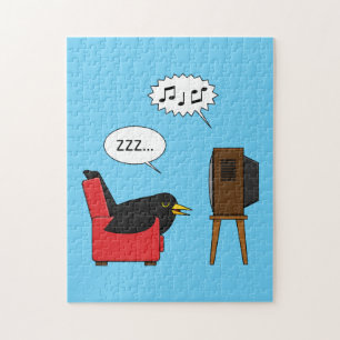 Puzzle Blackbird Dormir devant la bande dessinée de la té