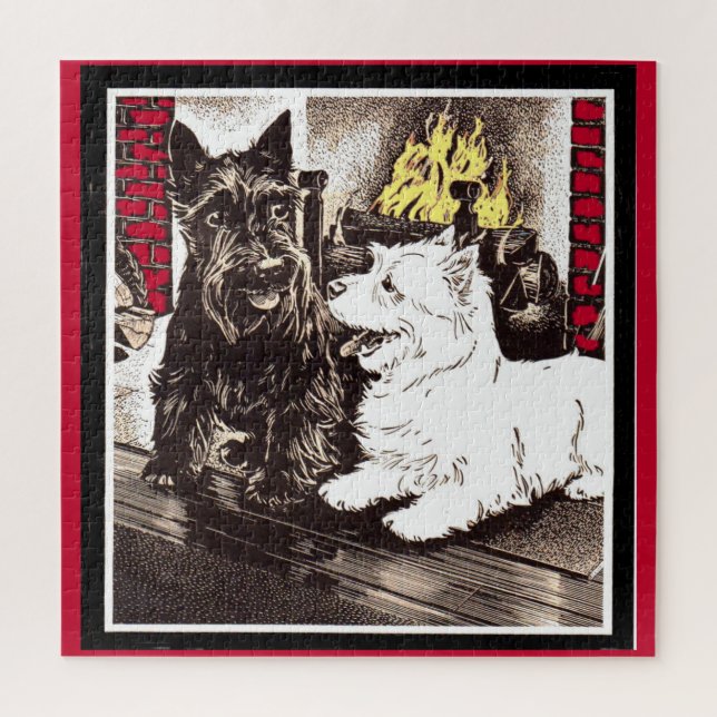 Puzzle Blackie et Whitie par le feu (Vertical)