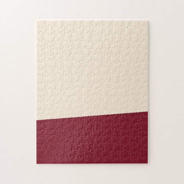Puzzle Blanc Antique et Couleurs Unies Rubis Antique (Vertical)