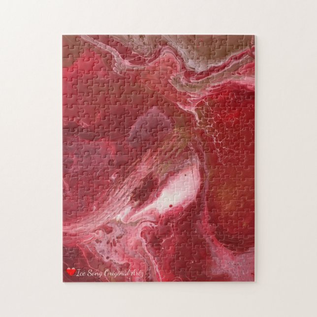 Puzzle Blanc de cuivre rouge Abstrait (Vertical)