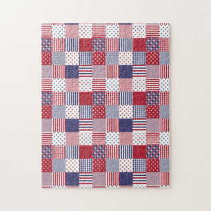Puzzle Blanc de patchwork americana des Etats-Unis et