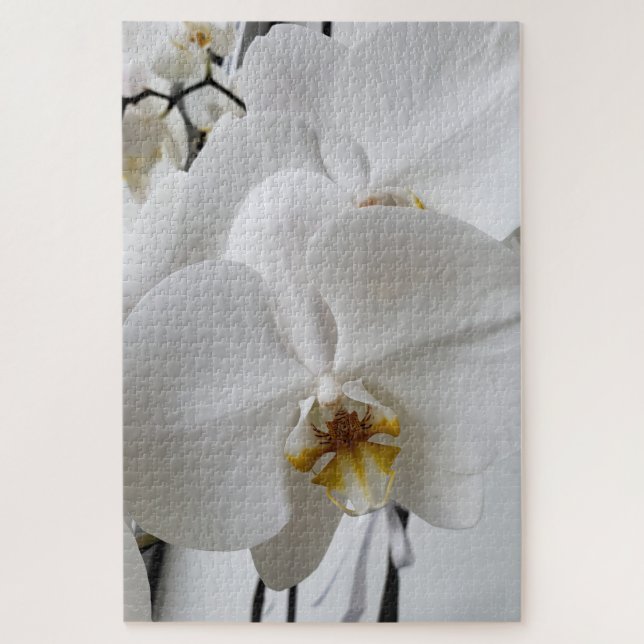 Puzzle blanc orchidée (Vertical)