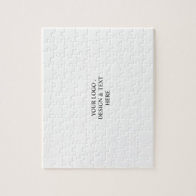 Puzzle Blanc Personnalisé – Votre Logo & Texte Ici  (Vertical)
